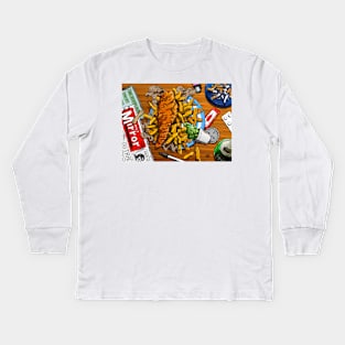 Fish & Chips - British Cuisine Kids Long Sleeve T-Shirt